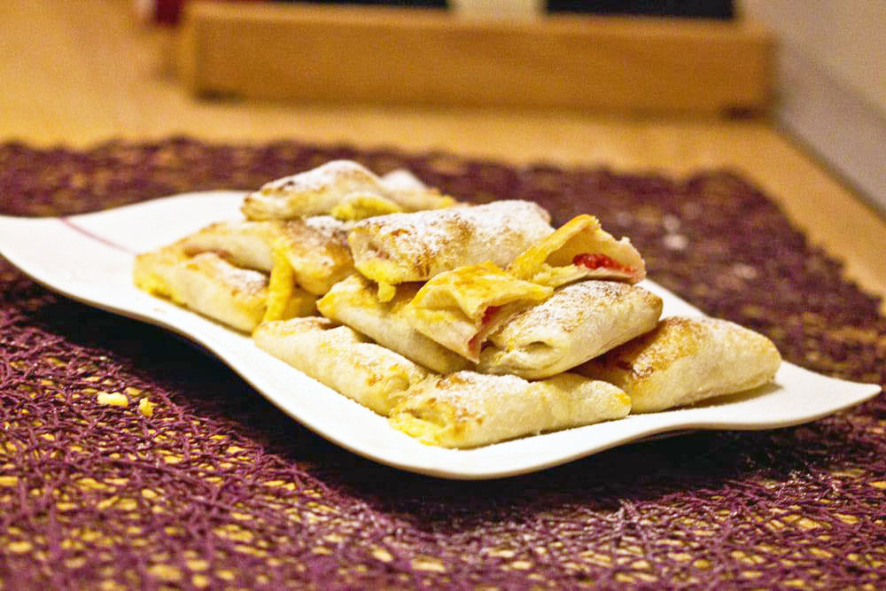 Blätterteig mit Mascarpone / Himbeer
