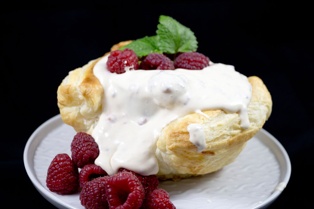 Blätterteig mit Mascarpone Himbeer 2