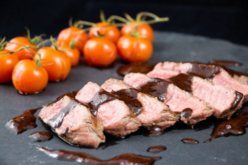 Steaks mit Schokoladensauce